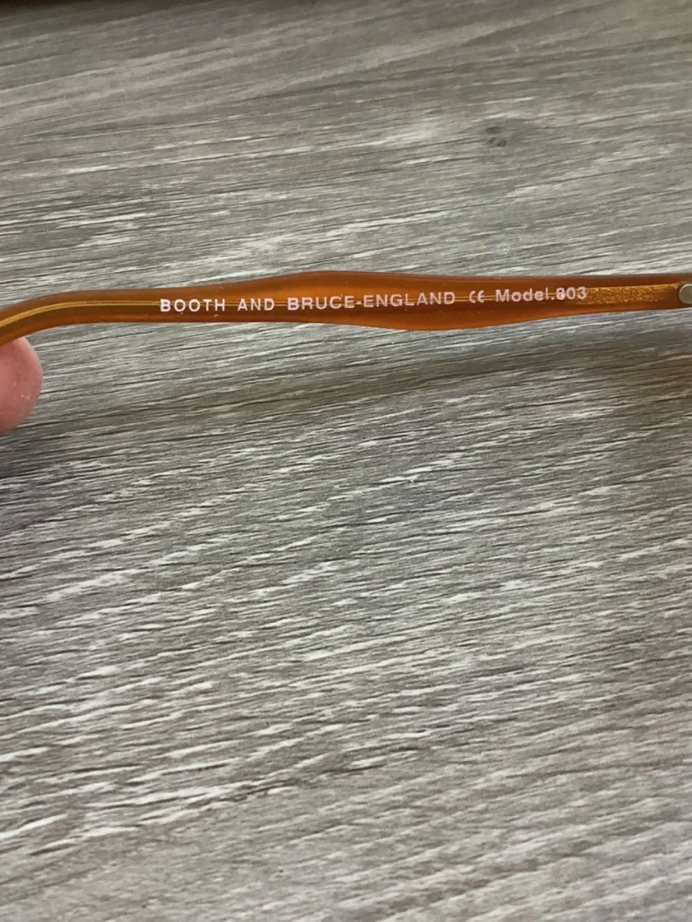 Booth And Bruce Designer Frames Made In England 803 Cherry Cola Brown Hard Case.